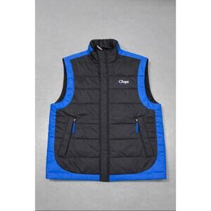 Vintage Chaps Ralph Lauren Puffer‎ Vest Men’s M Black Blue Outdoor 90s Preppy